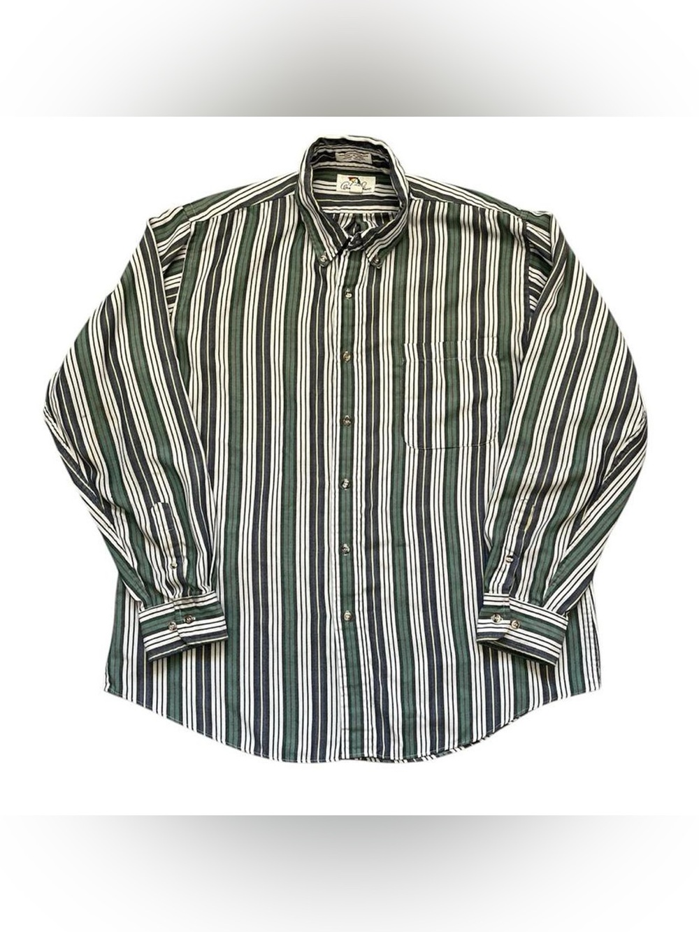 Vintage colourful striped button down shirt